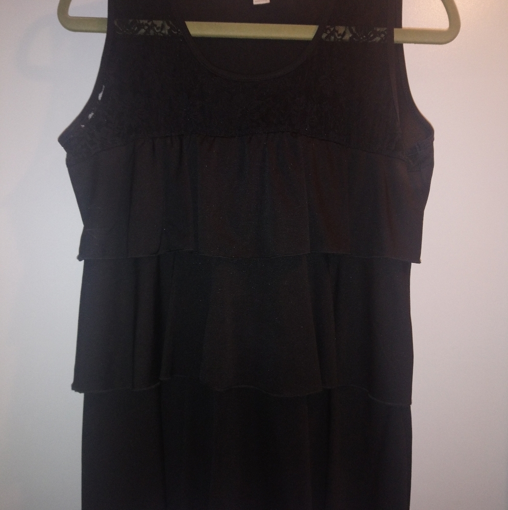 jon & anna Black layered top